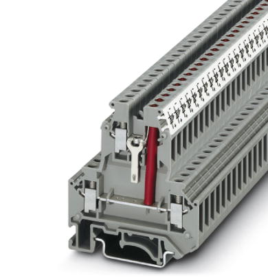 Phoenix Contact Component - Multi-Level Terminal Block; UKK 5-LA230; 20A; 600V; 2-Level; #26 - #10; Screw Connection; Gray
